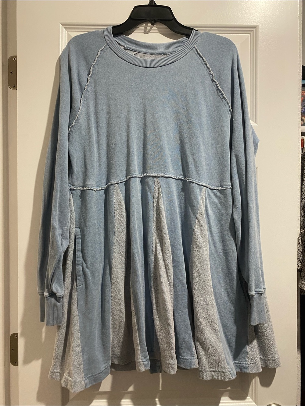 AE Fleece Long-Sleeve Babydoll Mini Dress